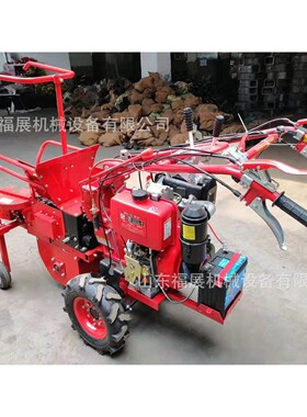 玉米收获机小型单行汽油柴油玉米一体机 多功能玉米收割机 大轮胎
