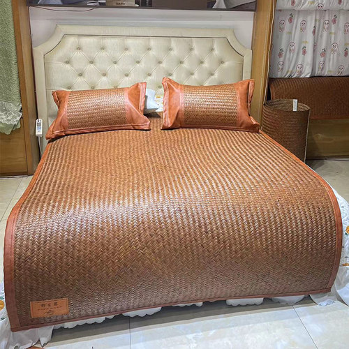 老式手工编制真藤席天然纯藤凉席