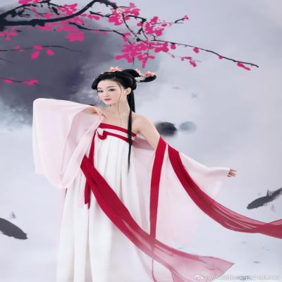 盘子古装女性感古风女装写真汉服公主仙女服装惹红尘齐胸襦