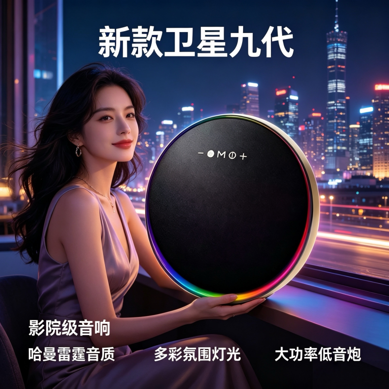 【官方推荐】雷克玛新款卫星九代蓝牙音箱大功率重低音影院级音响