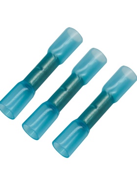 。BHT电线连接器防水接头对接线端子铜热缩管防水带胶蓝色接线端