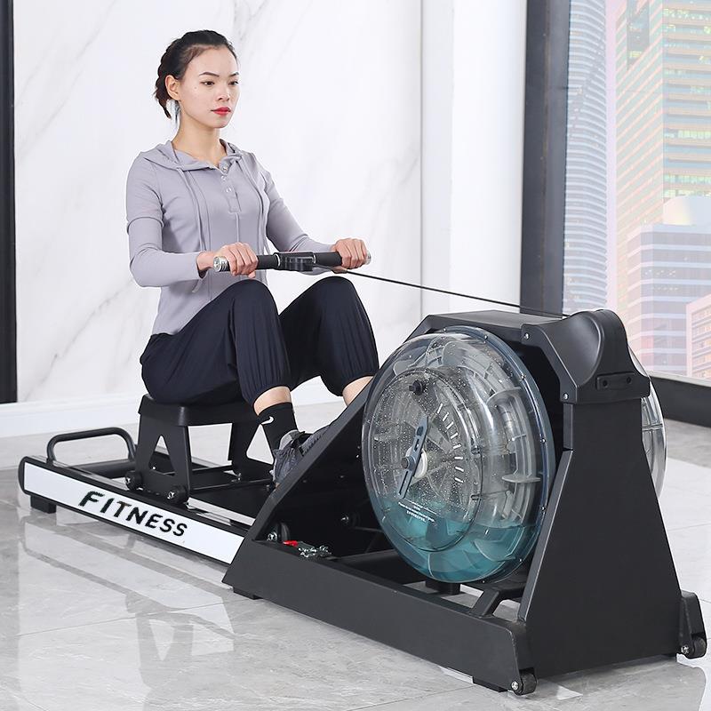 水阻划船机简易室内静音可折叠收腹有氧健身器材健身房风阻划船机