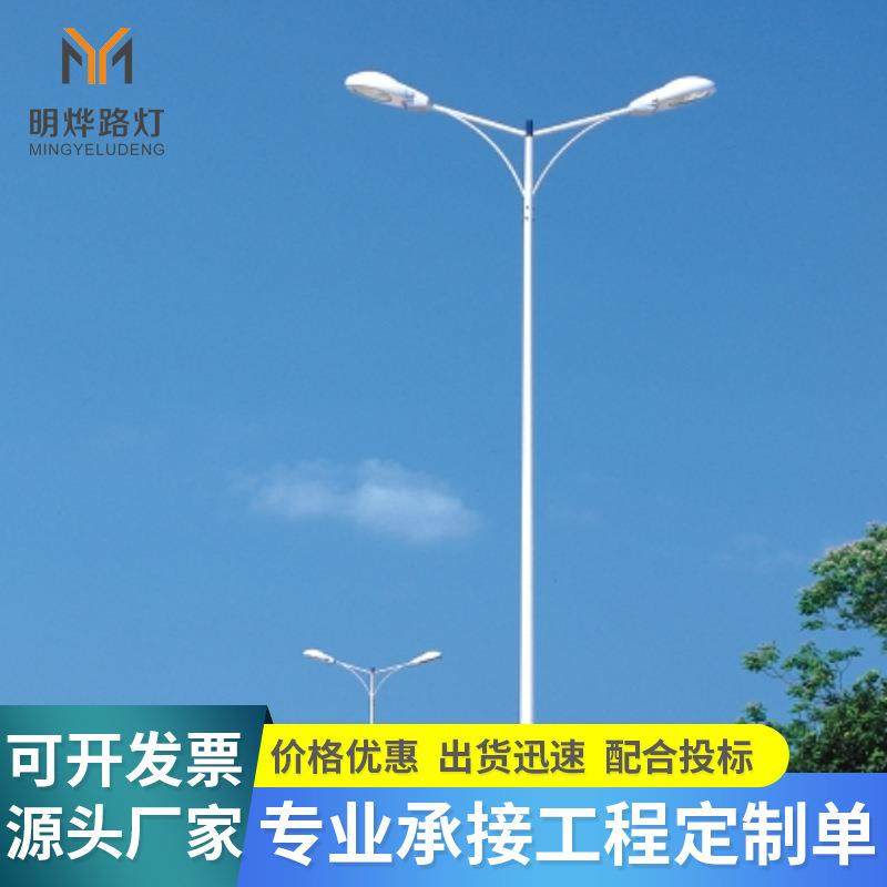 led市政双臂路灯6米8米10米12米城市道路灯双头高速公路灯厂家