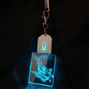 蛋仔派对艾比贝雷塔手办亚克力发光钥匙扣高颜值书包小挂饰挂件