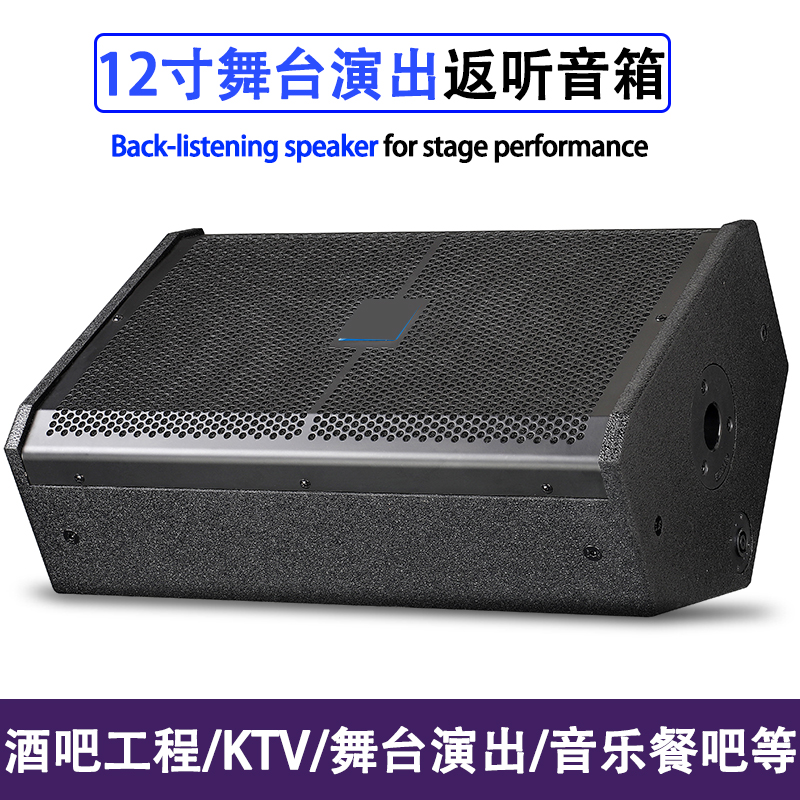 返听音箱12寸户外舞台演出学校排练室晚会唇补声监听返送专业音响
