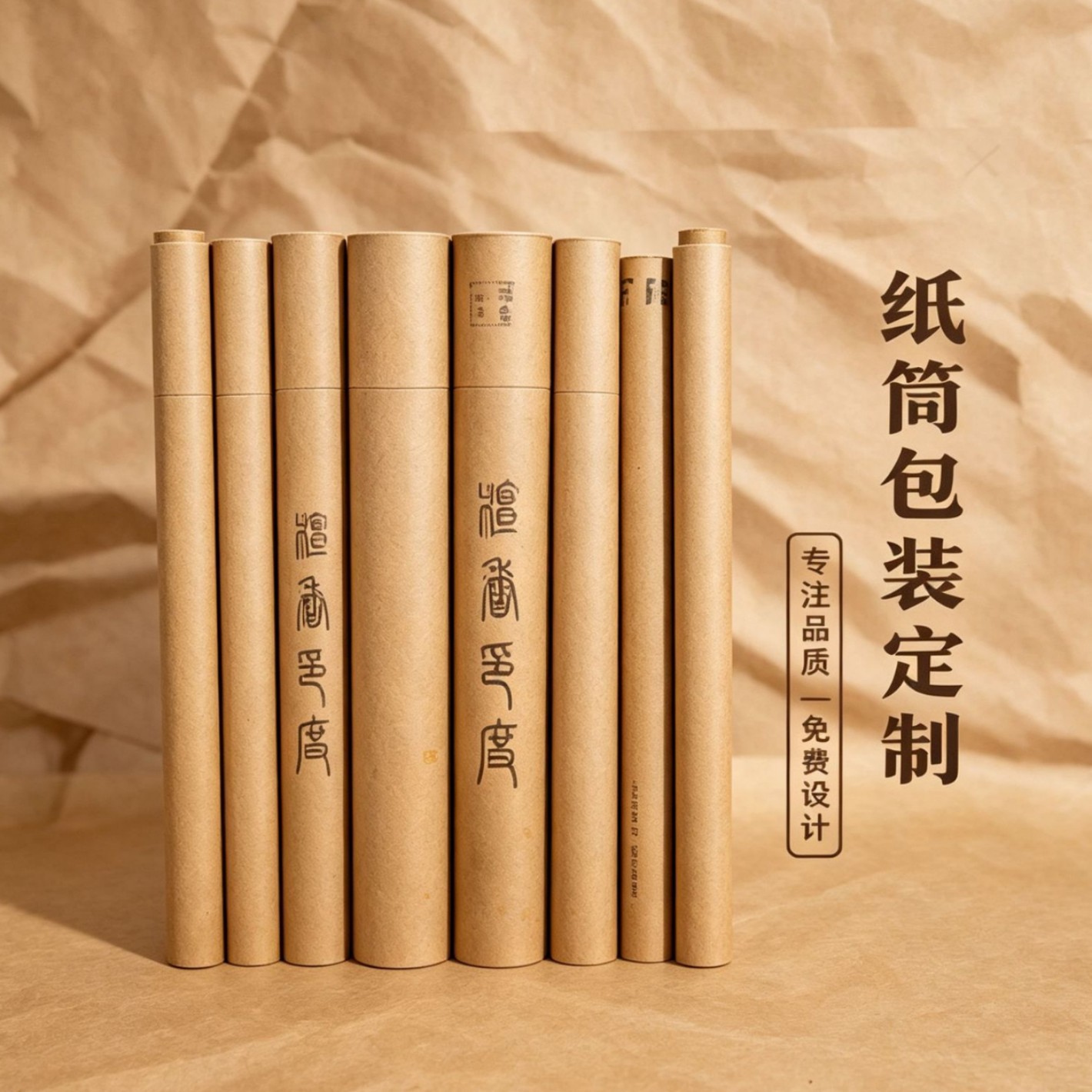 加厚牛皮纸线香管空纸管香筒香道包装盒木塞款防潮便携檀香收纳筒图片