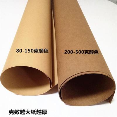 全开大张牛皮纸服装打版打样牛皮卡纸标书封标包花包书食品包装纸