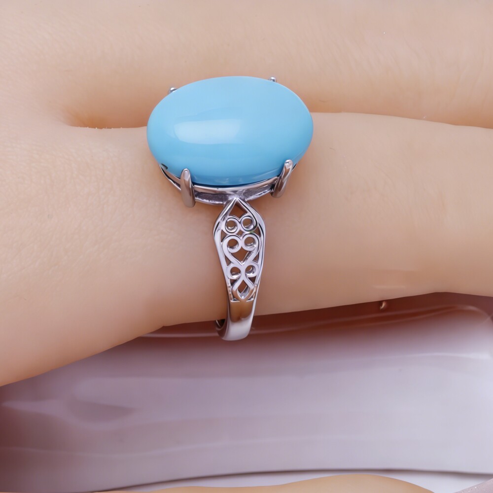 S925纯银戒指空托翡翠蜜蜡镶嵌