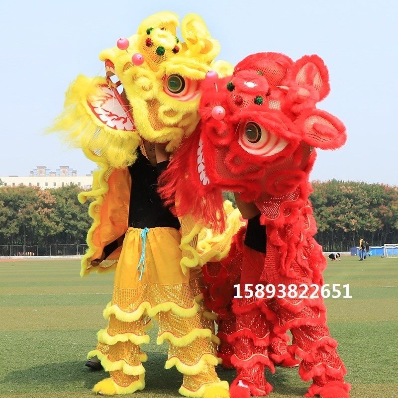广场舞舞龙竹编手工狮头开业绣球活动练功新年创意