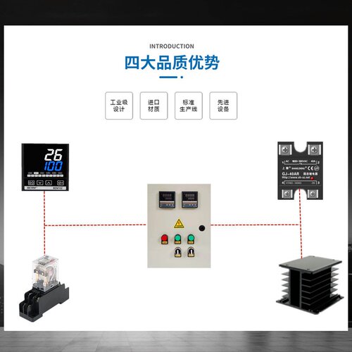好货双回路智能全自动温控箱继电器温度控制仪双表电加热带温度控