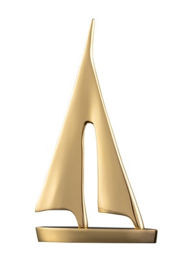 一帆风顺黄铜船摆件家居装饰品软装样板房间现代轻奢摆设创意帆船