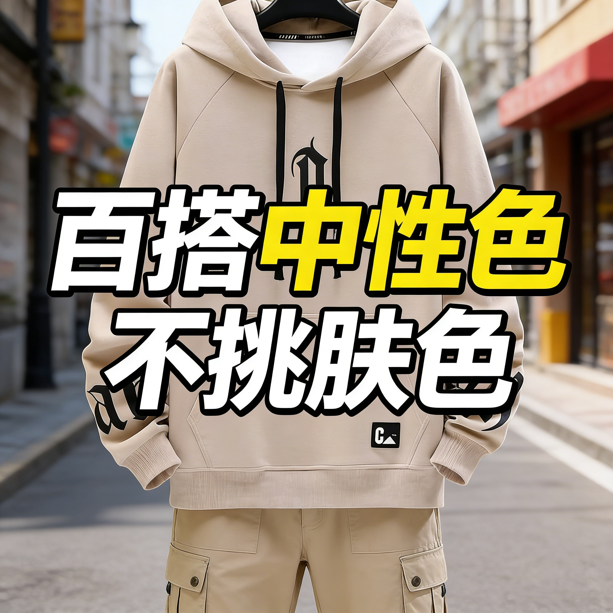 男生外套冬秋冬季连帽加绒卫衣男士印花青少年外穿宽松版型长袖衣,男装,卫衣,淘宝优惠券,粉丝福利购,淘宝优惠卷