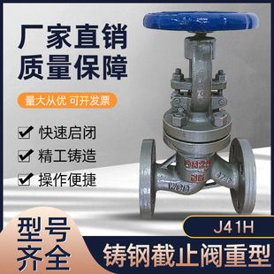 WBC重型铸钢截止阀J41H 25C国标高温蒸汽导热油锅炉截止阀DN40