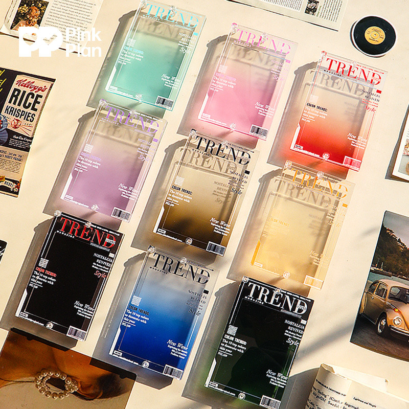 小卡谷美装饰框ins风压克力卡砖卡片卡牌相框渐层拍立得展示挂件