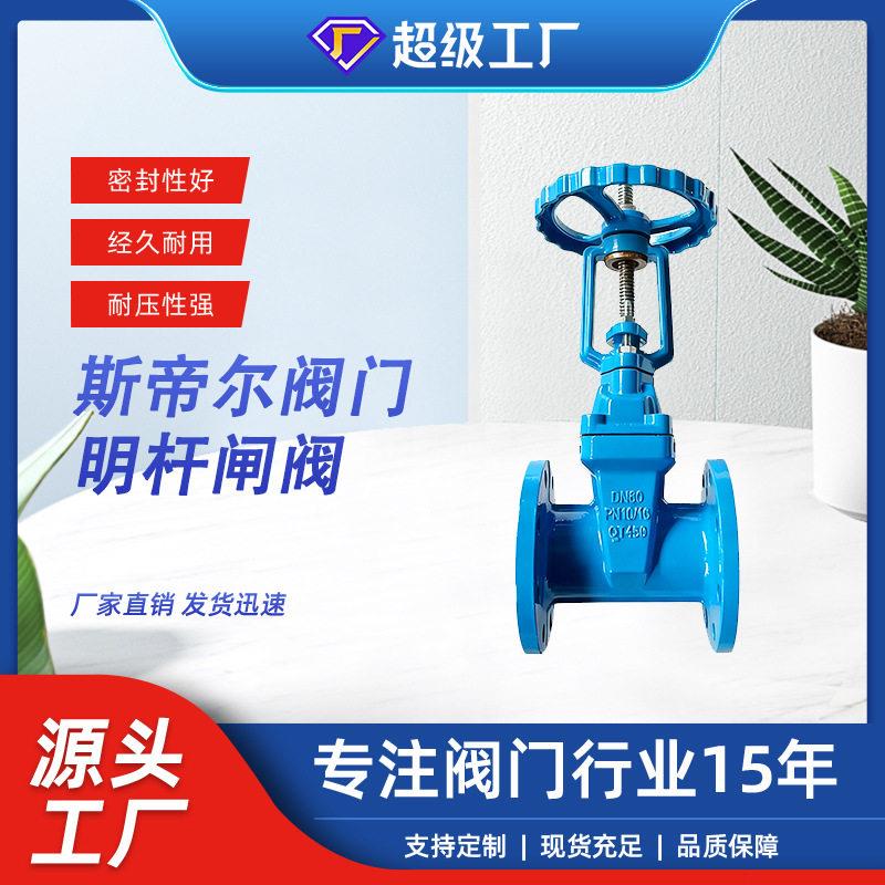 明杆闸阀球墨铸铁法兰闸阀软密封弹性座封防护阀门厂家Z41X-16Q