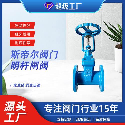 明杆闸阀球墨铸铁法兰闸阀软密封弹性座封防护阀门厂家Z41X-16Q
