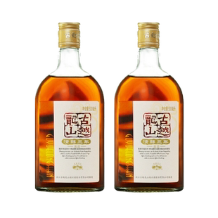 古越龙山绍兴黄酒清醇三年500ml*2瓶花雕酒两瓶装糯米酒泡阿胶