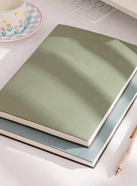 b5大号笔记本本子简约ins风大学生读书考研加厚日记本高颜值高档办公工作会议记录记事本软皮面定制可印logo