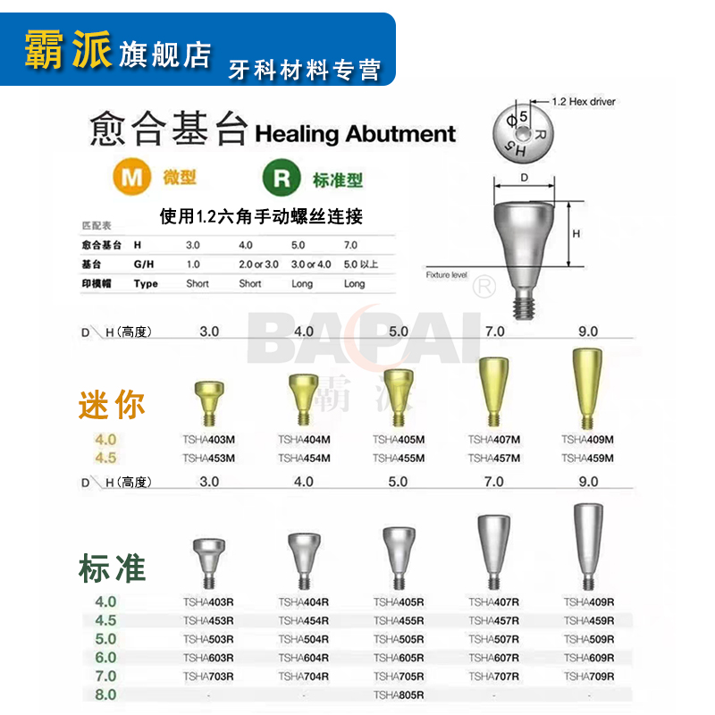 奥齿泰愈合基台osstem种植配件迷你标准愈合螺丝皓圣韩系通用