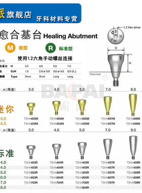 愈合基台osstem种植配件 迷你型/标准型愈合螺丝 多系统适用