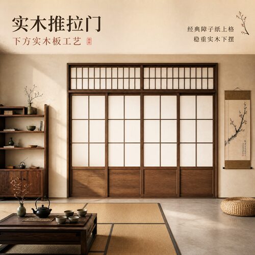 定制实木推拉门全国上门安装