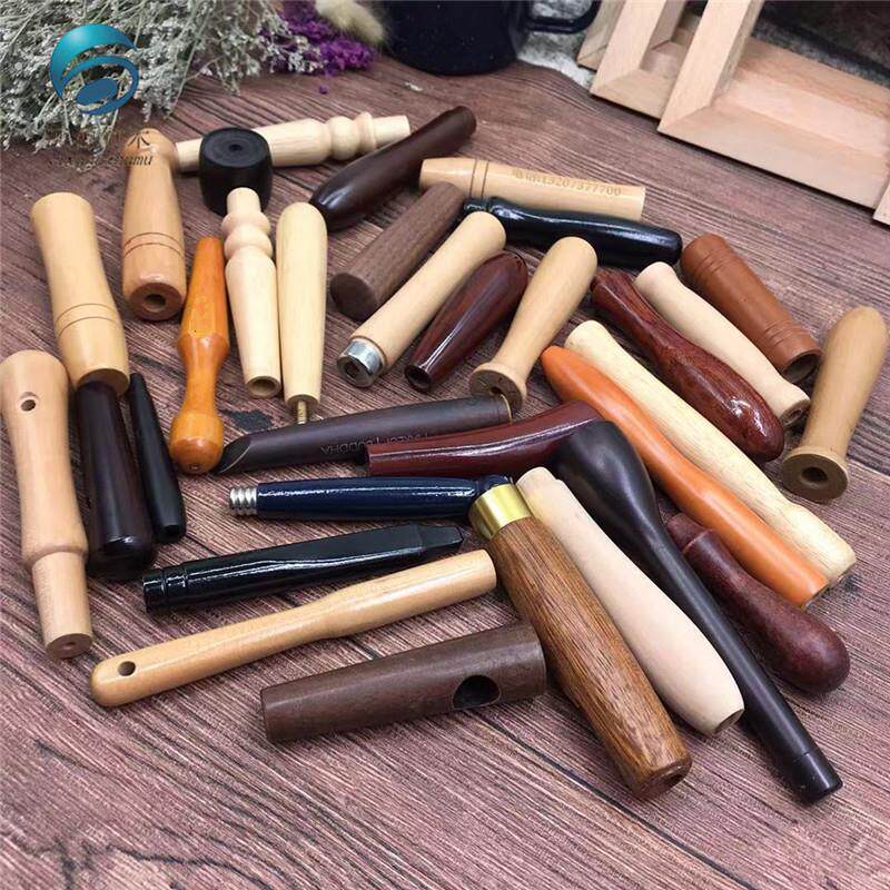 实木异形手柄菱形木把手园林木配件工具木手柄 黑胡桃锥子木手柄