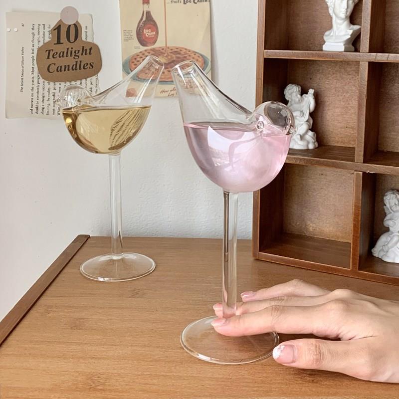网红小鸟杯兰香子小鸟杯子小鸟玻璃杯创意鸡尾酒杯高颜值气泡饮料