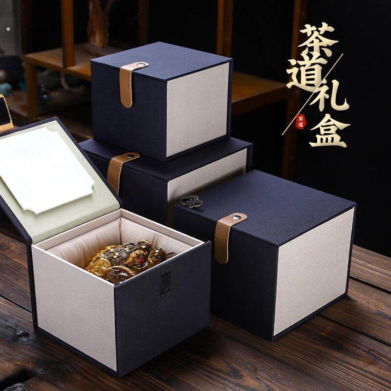 茶宠摆件专用礼盒空盒魔术扣茶道礼品送人专属礼物盒子配手提袋