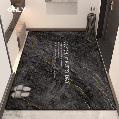 入户地垫门口蹭脚垫子2025年新款大理石防滑入门地毯进门脚垫轻奢