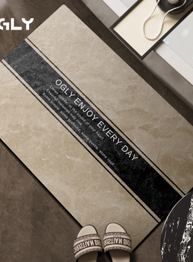 OGLY硅藻泥浴室地垫家用脚垫入户门口防滑垫高级感卫生间吸水脚垫