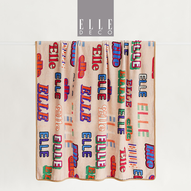 ELLE轻奢风披肩小毛毯