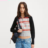 25AW 棒纹提花 高领修身 Howwell 拉链式 毛衣外套