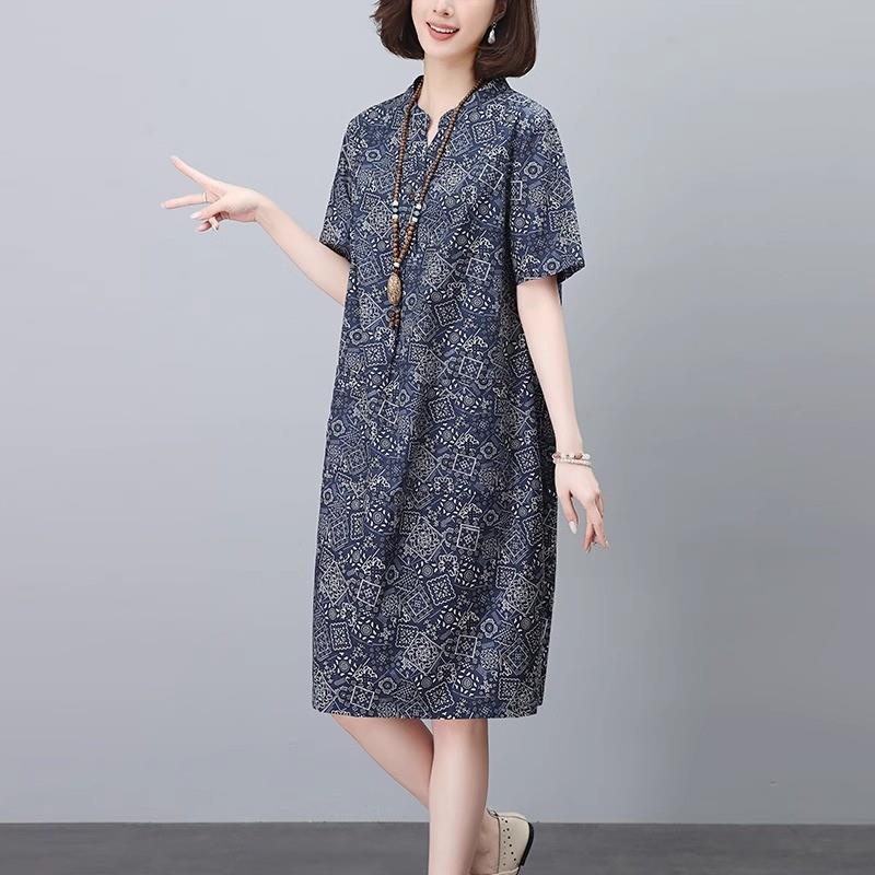 高档2025新款可外穿睡裙女款睡衣夏季夏天纯棉短袖中长款连衣裙子