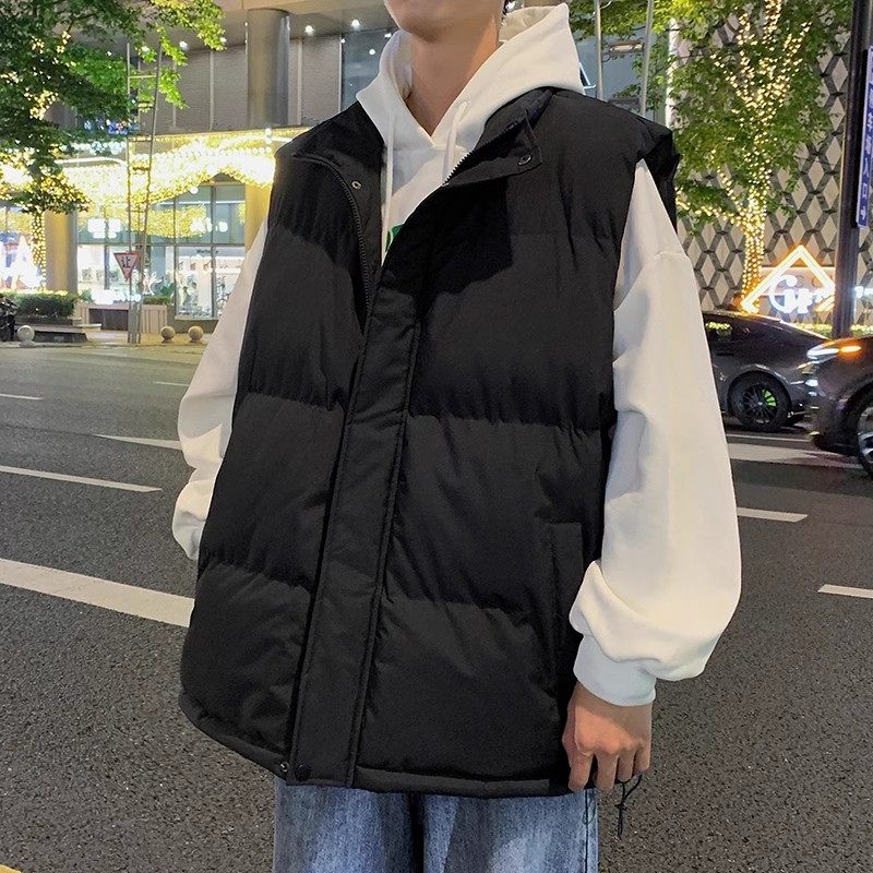 羽绒马甲男士2024新款秋冬季背心美式坎肩棉马夹潮牌男生大码外套