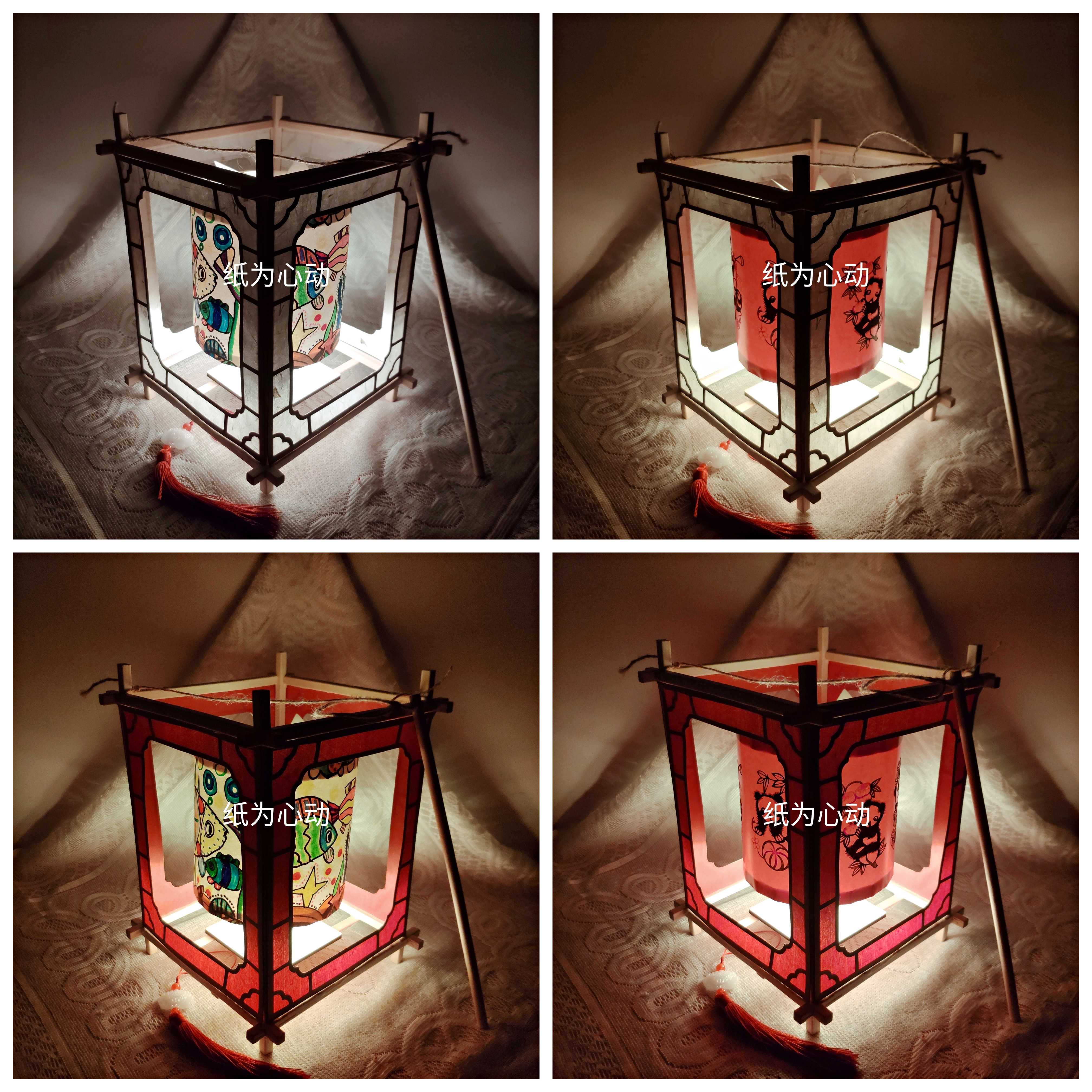 走马灯手工热能旋转灯笼跑马灯涂鸦剪纸亲子diy材料包科学小制作