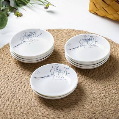 10只装陶瓷4寸小蝶子小清新陶瓷碟 小吃小盘子酱醋调味碟菜碟w