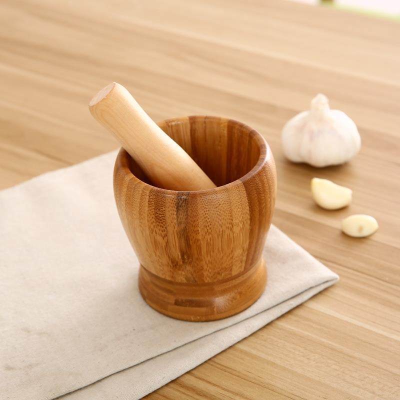 木质研磨倒实心乳钵砸白捣泥器蒜泥器石窝捣蒜器石臼家用老式手工