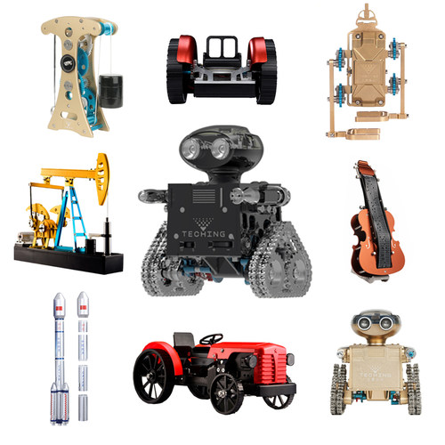 土星文化金属电动拼装模型玩具