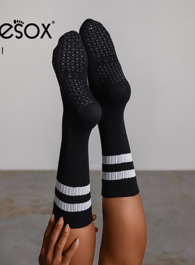 toesox TAVI瑜伽袜女专业普拉提袜防滑袜中筒袜子瑜伽健身运动袜