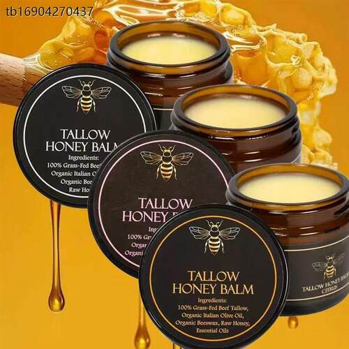 跨境外贸Beef Tallow Balm牛脂蜂蜜膏薰衣草面霜柑橘身体霜牛油膏