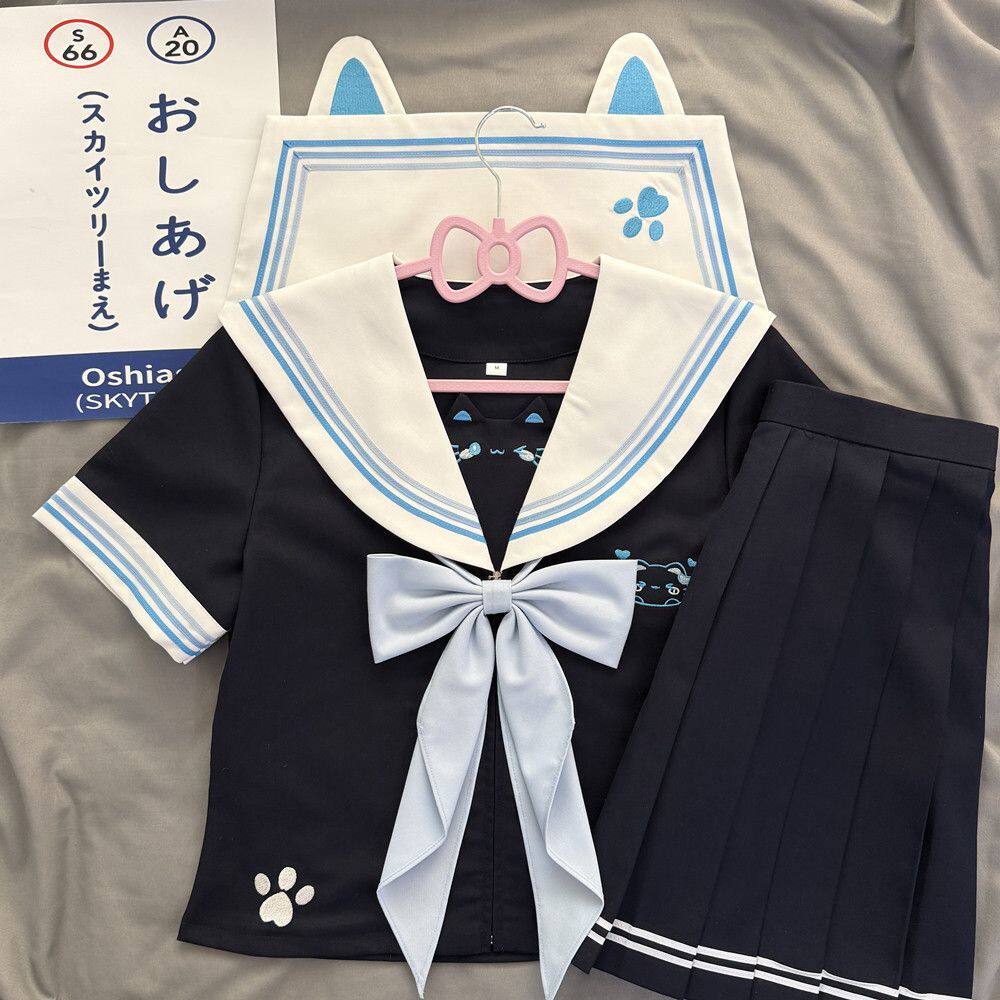 【心动小喵】临晚心正版JK制服绀色水手服套装日系秋季甜美可爱风