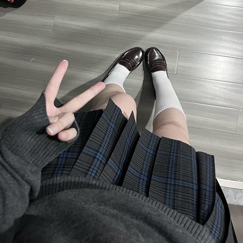 凛凛/原创正版秋冬校供感jk格裙学生半身裙女学院风百褶裙日系