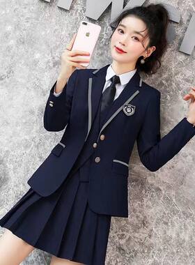 英伦风学院风JK制服初中高中学生班服校服套装幼儿园教师工作园服