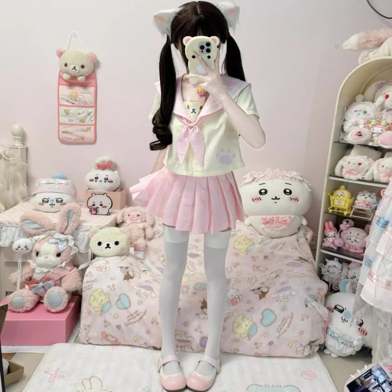 原创【轻轻熊】柴呼呼水手服正版基础毕业季现货水手服JK制服显瘦