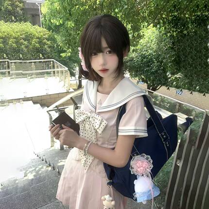 【樱时序】樱之森jk制服套装水手服原创JK正版粉色学院风百褶裙