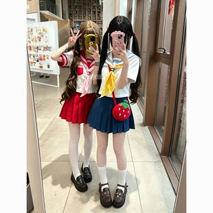 双子星jk制服穿搭日系基础三本水手服校供百褶裙学院风软妹套装女