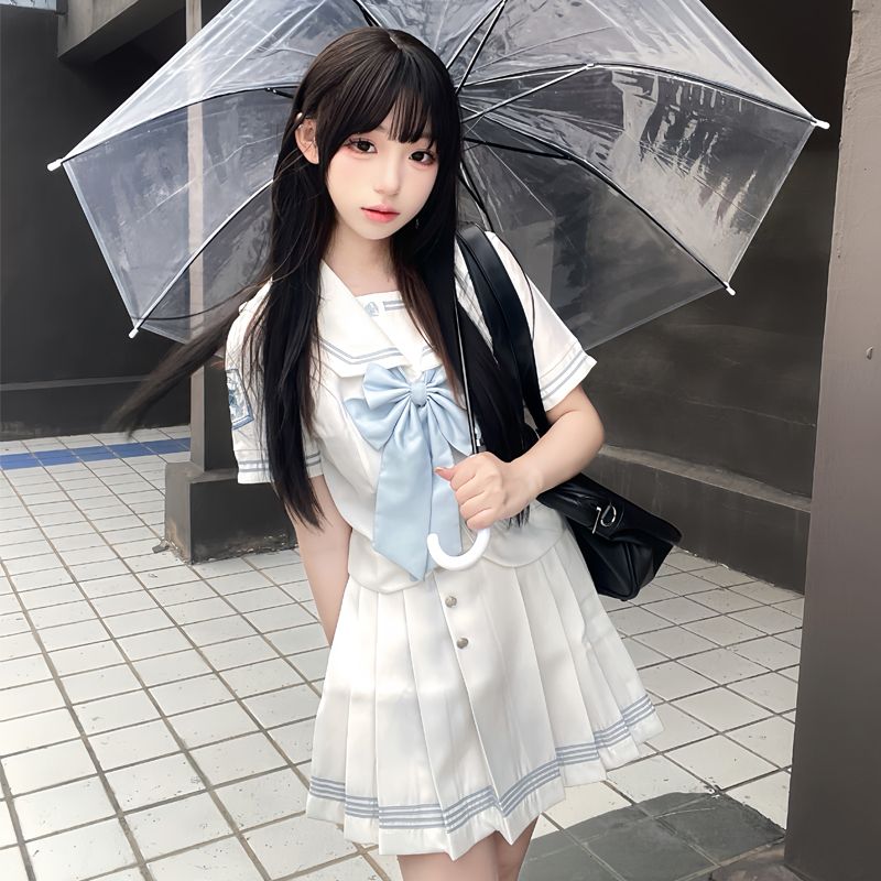 夏故JK原创【星月野】白色JK制服水手服基础款学生日系学院风套装