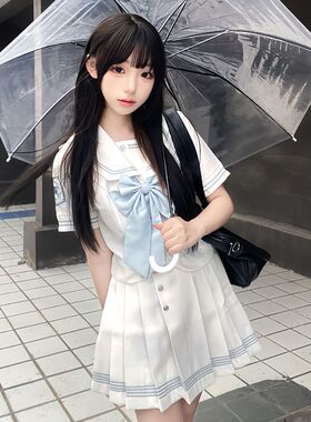 夏故JK原创【星月野】白色JK制服水手服基础款学生日系学院风套装