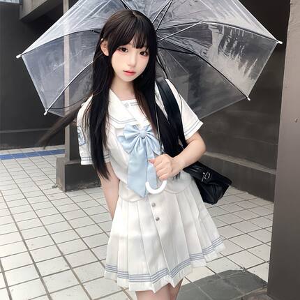 夏故JK原创【星月野】白色JK制服水手服基础款学生日系学院风套装
