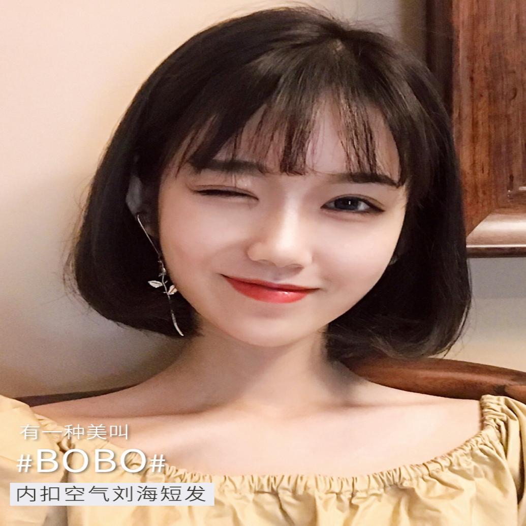 假发女短发bobo头学生圆脸修脸